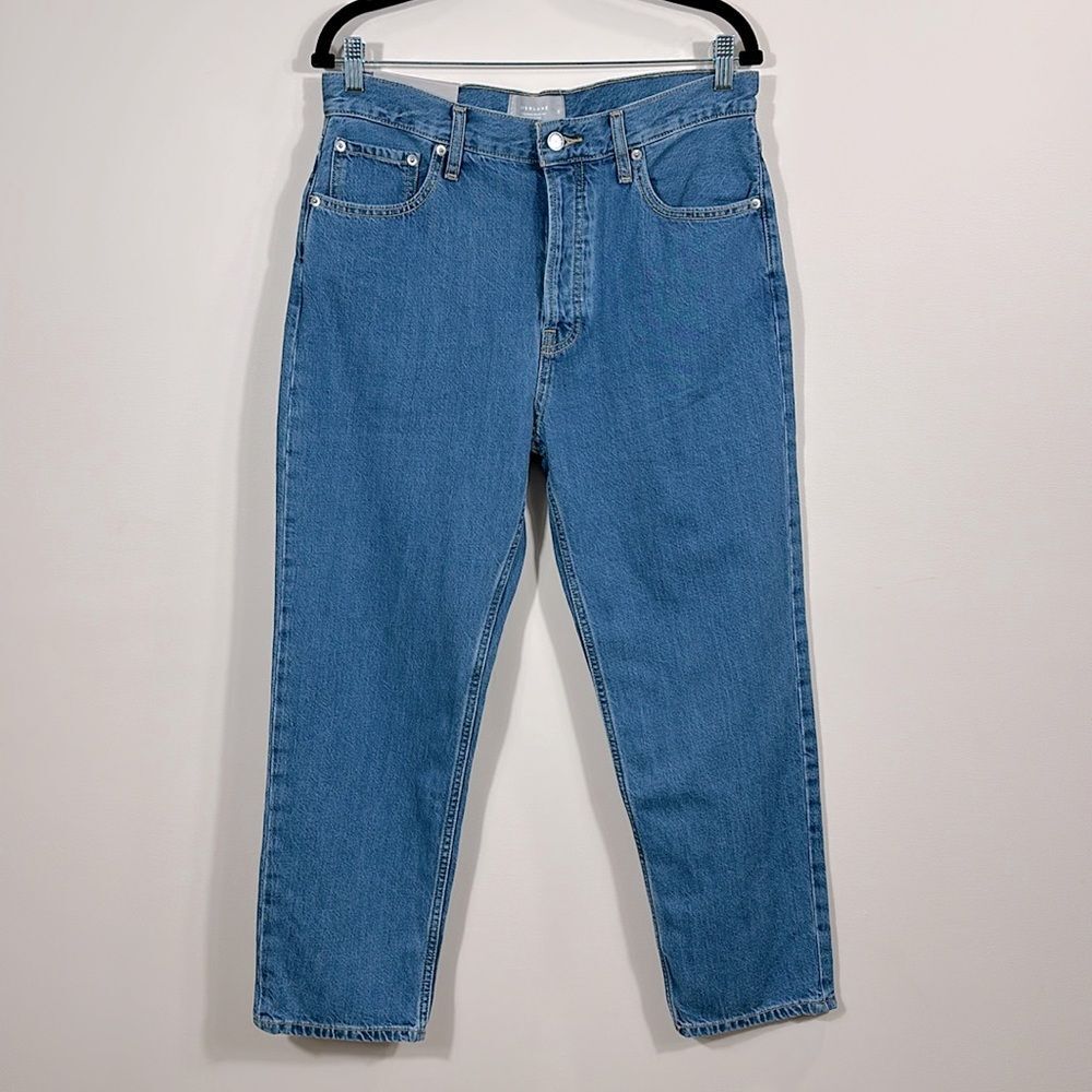 Everlane NWT Summer Slouch Button Front Blue Jean Denim Organic Cotton Women 28